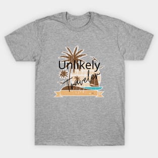 Unlikely Traveler Beach Scene T-Shirt